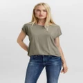 Vero Moda - Ava Short Sleeve Tee - T-Shirts & Singlets (Brown) Ava Short Sleeve Tee