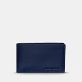 Republic of Florence - Vivaldi Blue Slim Bi fold Soft Leather Wallet - Wallets (Blue) Vivaldi Blue Slim Bi-fold Soft Leather Wallet
