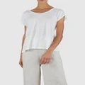 Amelius - Newport Linen T Shirt - T-Shirts & Singlets (White) Newport Linen T-Shirt