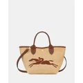 Longchamp - Le Panier Pliage Basket Tote Bag Small - Handbags (Brown) Le Panier Pliage Basket Tote Bag - Small