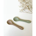 Bare The Label - Silicone Spoons, Four Pack - Nursing & Feeding (Green) Silicone Spoons, Four Pack