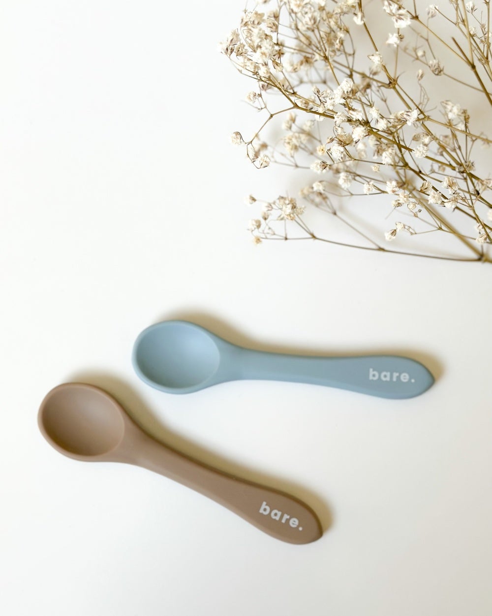 Bare The Label - Silicone Spoons, Four Pack - Nursing & Feeding (Blue) Silicone Spoons, Four Pack