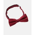 Abelard - Satin Silk Bow Tie - Ties & Cufflinks (BURGUNDY) Satin Silk Bow Tie