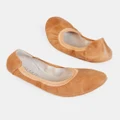Walnut Melbourne - Ava Leather Ballet - Casual Shoes (Tan) Ava Leather Ballet