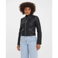 Vero Moda - Kholefavo Faux Leather Jacket - Coats & Jackets (Black) Kholefavo Faux Leather Jacket