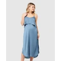 Ripe Maternity - Nursing Slip Dress - Dresses (Petrol) Nursing Slip Dress