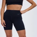Nike - Go Firm Support High Waisted 8" Biker Shorts - 1/2 Tights (Black) Go Firm-Support High-Waisted 8" Biker Shorts