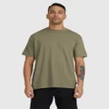 RVCA - Rvca Basic Ss Tee - Short Sleeve T-Shirts (OLIVE) Rvca Basic Ss Tee