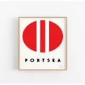 Clubbies Prints - 'Portsea' - Home (Red) 'Portsea'