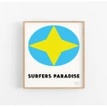 Clubbies Prints - 'Surfers Paradise' - Home (Yellow) 'Surfers Paradise'
