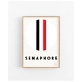 Clubbies Prints - 'Semaphore' - Home (White) 'Semaphore'