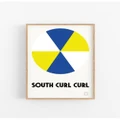 Clubbies Prints - 'South Curl Curl' - Home (Blue) 'South Curl Curl'