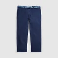 Polo Ralph Lauren - Belted Slim Fit Stretch Twill Pants Teens - Pants (Newport Navy) Belted Slim Fit Stretch Twill Pants - Teens