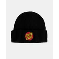 Santa Cruz - Classic Dot Patch Beanie Teens - Headwear (Black) Classic Dot Patch Beanie - Teens