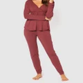 Bamboo Body - PJ Slouch Pant - Sleepwear (Burgundy) PJ Slouch Pant
