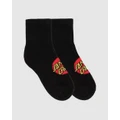 Santa Cruz - Classic Dot Socks 2 Pack Teens - Crew Socks (Black) Classic Dot Socks 2-Pack - Teens