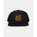 Santa Cruz - Classic Dot Trucker Cap Teens - Headwear (Black) Classic Dot Trucker Cap - Teens