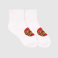 Santa Cruz - Classic Dot Socks 2 Pack Teens - Crew Socks (White) Classic Dot Socks 2-Pack - Teens