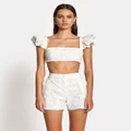 SOFIA The Label - Posy Lace Crop Top - Cropped tops (White) Posy Lace Crop Top