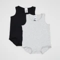 Bonds Baby - Wonderbodies Singletsuit 2 Pack Babies - Bodysuits (Black & Grey) Wonderbodies Singletsuit - 2-Pack - Babies