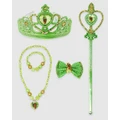 Disney Princess by Pink Poppy - Disney Princess Tiana Dress Up Accessories Bundle - Jewellery (Green) Disney Princess Tiana Dress Up Accessories Bundle