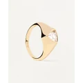 PDPAOLA - Triangle Shimmer Stamp Ring - Jewellery (Gold) Triangle Shimmer Stamp Ring