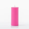 XRJ Celebrations - Pillar Neon Pink Candle - Home (Pink) Pillar Neon Pink Candle