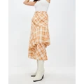 All About Eve - Fern Check Maxi Skirt - Skirts (CHECK) Fern Check Maxi Skirt