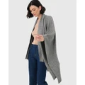Forcast - Braelyn Knit Shawl Cape - Jumpers & Cardigans (Grey) Braelyn Knit Shawl Cape