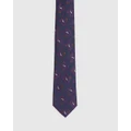 Oxford - Large Paisley Design Tie - Ties (Purple Dark) Large Paisley Design Tie