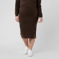 Ripe Maternity - Dani Knit Skirt - Skirts (Chocolate) Dani Knit Skirt
