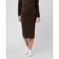 Ripe Maternity - Dani Knit Skirt - Skirts (Chocolate) Dani Knit Skirt