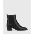 Wittner - Jocelyn Leather Block Heel Ankle Boots - Boots (Black) Jocelyn Leather Block Heel Ankle Boots