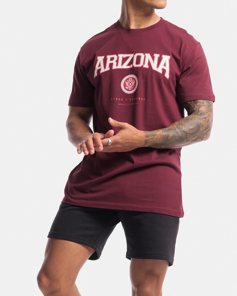 Stock & Co. - Arizona Tee - Short Sleeve T-Shirts (Oxblood) Arizona Tee