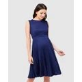 Ripe Maternity - Knife Pleat Dress - Dresses (Blueprint) Knife Pleat Dress