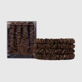 Slip - slip pure silk back to basics skinny scrunchies - Hair (Dark Brown) slip pure silk back to basics skinny scrunchies