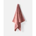 Linen House - Velour Stripe Towel - Bathroom (Rosette) Velour Stripe Towel