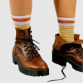 High Heel Jungle - Varsity Lurex 3 4 Socks - Socks & Stockings (Gold) Varsity Lurex 3-4 Socks