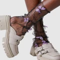 High Heel Jungle - Papillon Tulle Sock - Socks & Stockings (Black) Papillon Tulle Sock