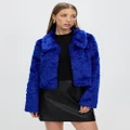 Unreal Fur - Polaris Cropped Jacket - Coats & Jackets (Electric Blue) Polaris Cropped Jacket