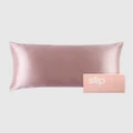 Slip - King Silk Pillowcase Envelope Closure - Sleep (Pink) King Silk Pillowcase Envelope Closure