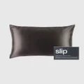 Slip - slip pure silk queen pillowcase - Sleep (Charcoal) slip pure silk queen pillowcase