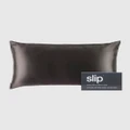 Slip - slip pure silk king pillowcase - Sleep (Charcoal) slip pure silk king pillowcase