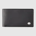 Quiksilver - Mac Tri Fold Leather Wallet For Men - Wallets (BLACK) Mac Tri Fold Leather Wallet For Men