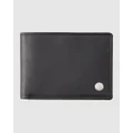 Quiksilver - Mac Tri Fold Leather Wallet For Men - Wallets (BLACK) Mac Tri Fold Leather Wallet For Men