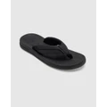 Quiksilver - Mens Travel Oasis Sandals - Flats (BLACK/BLACK/BROWN) Mens Travel Oasis Sandals