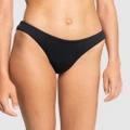 Roxy - Womens Beach Classics High Leg Bikini Bottoms - Bikini Bottoms (ANTHRACITE) Womens Beach Classics High Leg Bikini Bottoms
