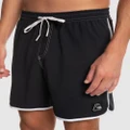 Quiksilver - Mens Original Scallop 17" Swim Shorts - Swimwear (BLACK) Mens Original Scallop 17" Swim Shorts