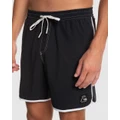Quiksilver - Mens Original Scallop 17" Swim Shorts - Swimwear (BLACK) Mens Original Scallop 17" Swim Shorts