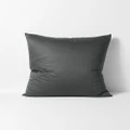 Aura Home - Halo Organic Sateen European Pillowcase - Home (Black) Halo Organic Sateen European Pillowcase